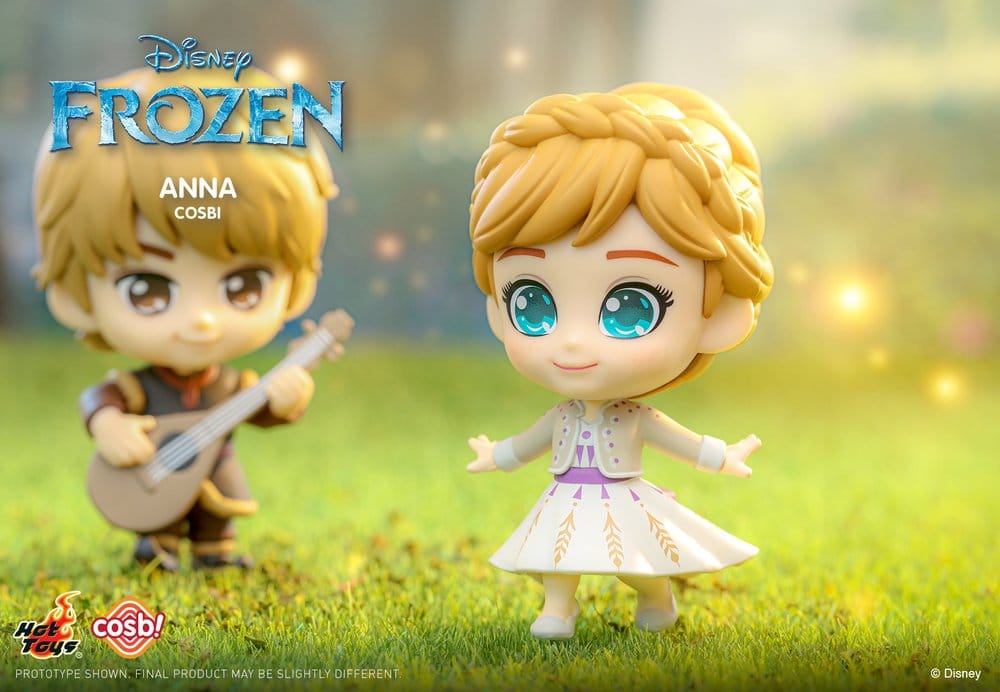 Hot Toys Die Eiskönigin Cosbi Minifiguren Elsa Anna Olaf Kristoff Display
