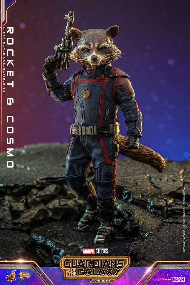 Hot Toys Guardians of the Galaxy Vol. 3 Rocket & Cosmo Movie Masterpiece 1/6 Actionfigur