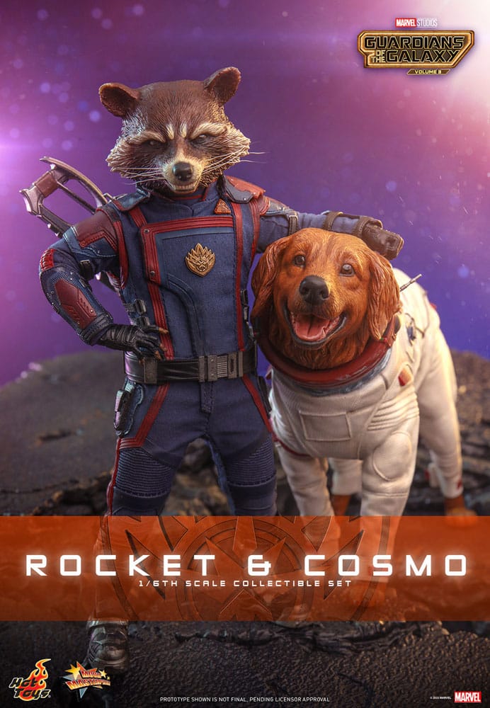 Hot Toys Guardians of the Galaxy Vol. 3 Rocket & Cosmo Movie Masterpiece 1/6 Actionfigur