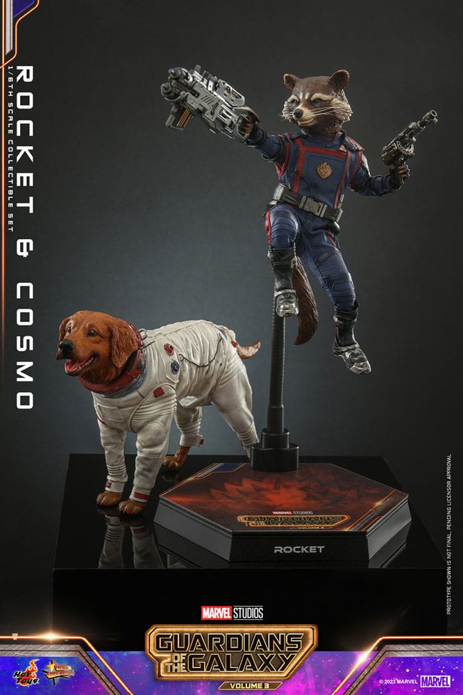 Hot Toys Guardians of the Galaxy Vol. 3 Rocket & Cosmo Movie Masterpiece 1/6 Actionfigur