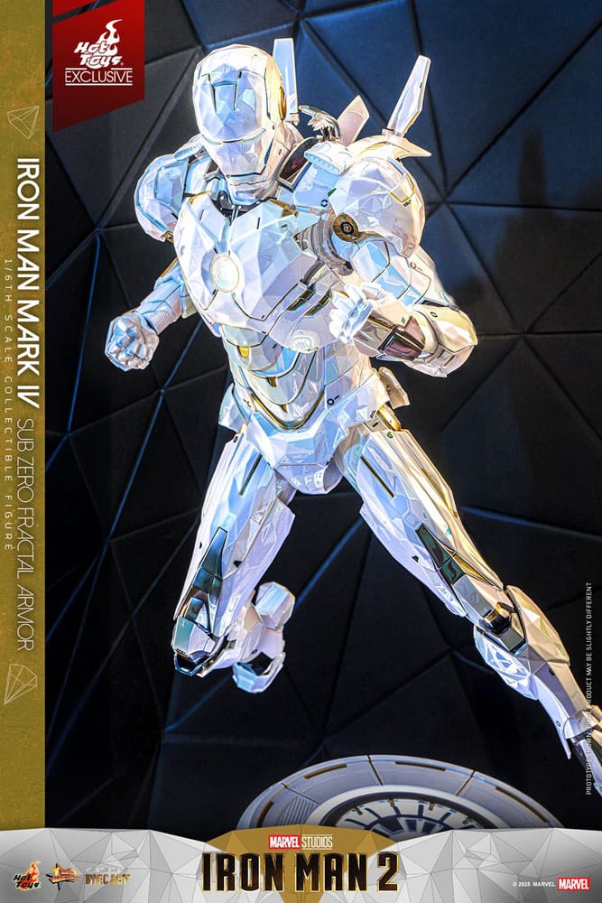 Hot Toys Iron Man 2 Iron Man Mark IV (Sub-Zero Fractal Armor) Exclusive 1/6 Actionfigur