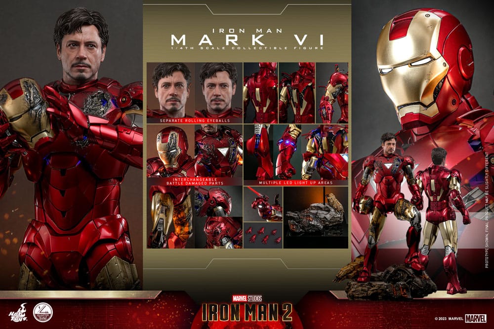 Hot Toys Iron Man 2 Iron Man Mark VI 1/4 Actionfigur