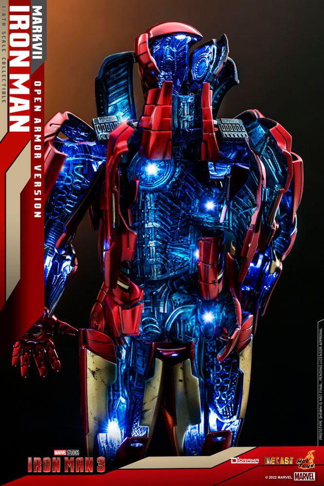 Hot Toys Iron Man 3 Iron Man Mark VII (Open Armor Version) 1/6 Diorama Actionfigur