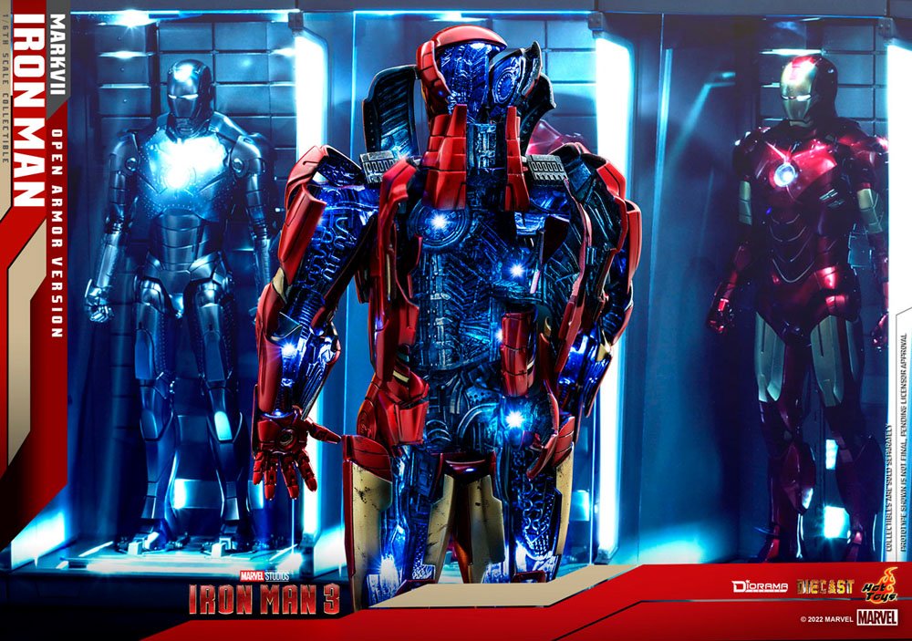 Hot Toys Iron Man 3 Iron Man Mark VII (Open Armor Version) 1/6 Diorama Actionfigur