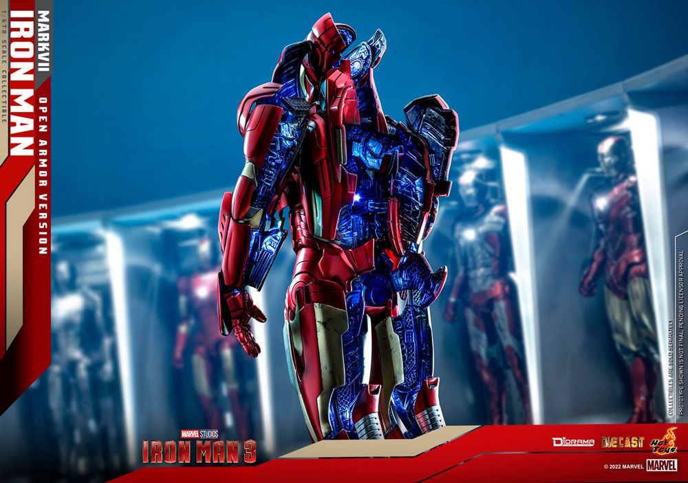 Hot Toys Iron Man 3 Iron Man Mark VII (Open Armor Version) 1/6 Diorama Actionfigur