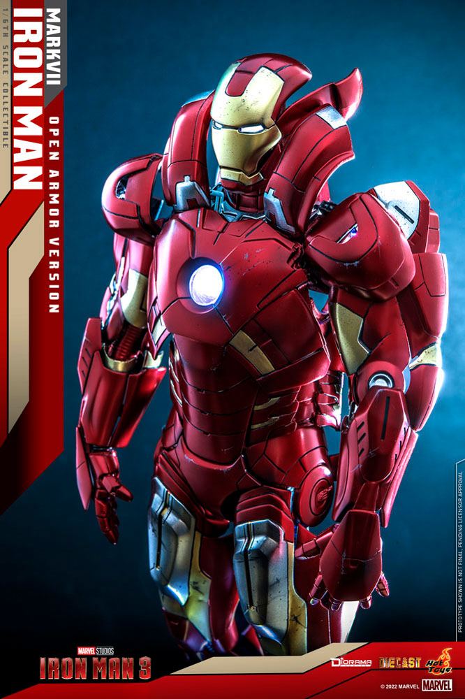 Hot Toys Iron Man 3 Iron Man Mark VII (Open Armor Version) 1/6 Diorama Actionfigur