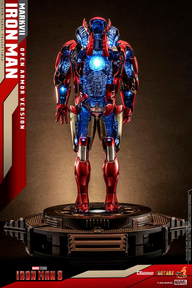 Hot Toys Iron Man 3 Iron Man Mark VII (Open Armor Version) 1/6 Diorama Actionfigur