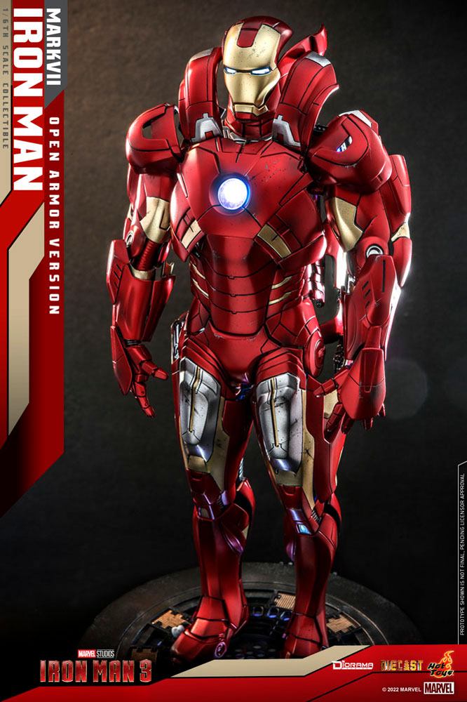 Hot Toys Iron Man 3 Iron Man Mark VII (Open Armor Version) 1/6 Diorama Actionfigur