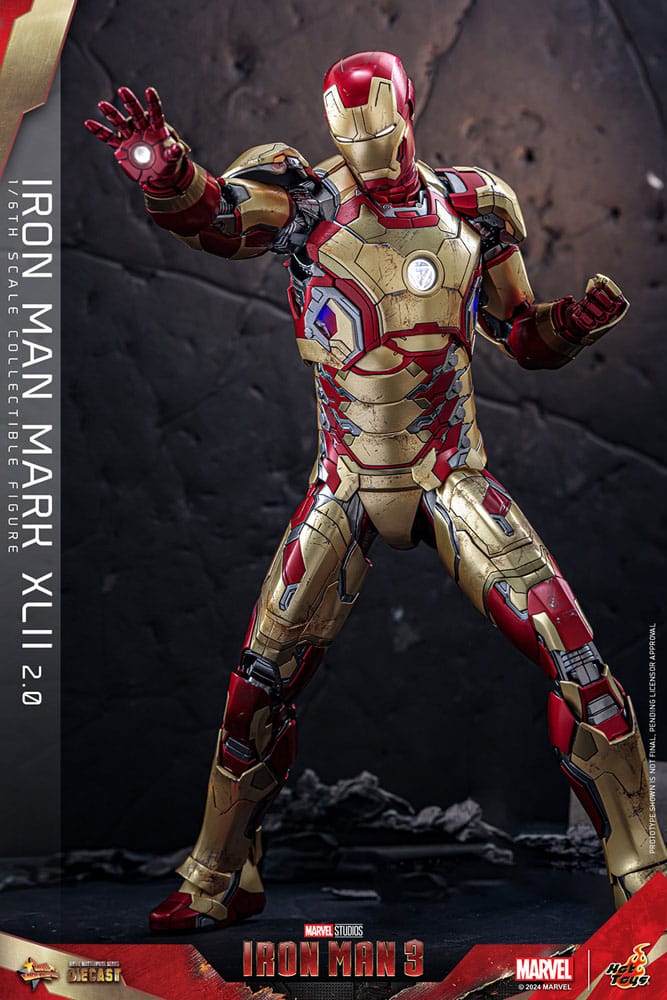 Hot Toys Iron Man 3 Iron Man Mark XLII (2.0) Diecast 1/6 Actionfigur