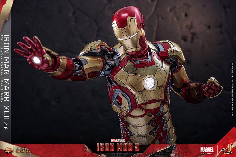Hot Toys Iron Man 3 Iron Man Mark XLII (2.0) Diecast 1/6 Actionfigur