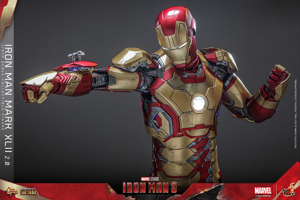 Hot Toys Iron Man 3 Iron Man Mark XLII (2.0) Diecast 1/6 Actionfigur