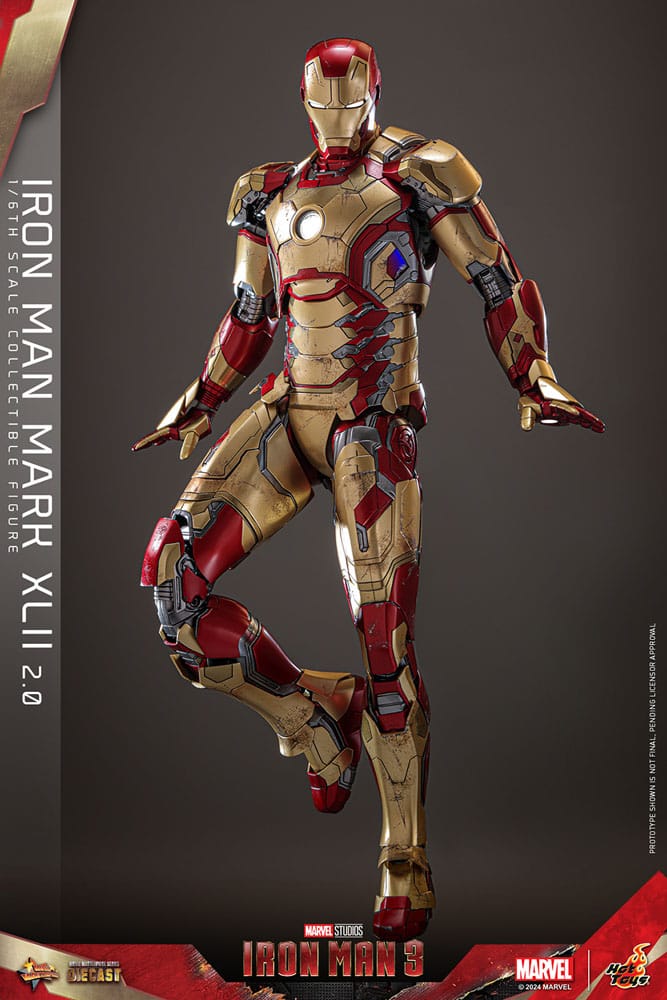 Hot Toys Iron Man 3 Iron Man Mark XLII (2.0) Diecast 1/6 Actionfigur