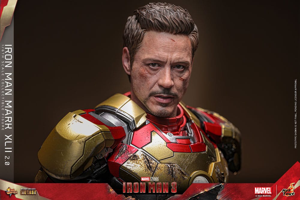 Hot Toys Iron Man 3 Iron Man Mark XLII (2.0) Diecast 1/6 Actionfigur