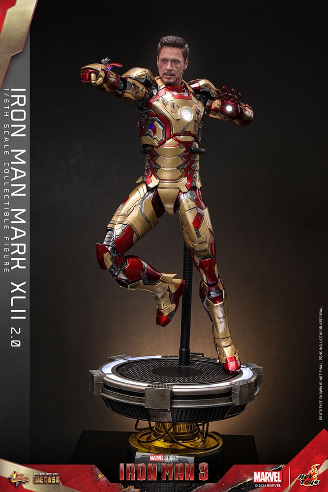 Hot Toys Iron Man 3 Iron Man Mark XLII (2.0) Diecast 1/6 Actionfigur
