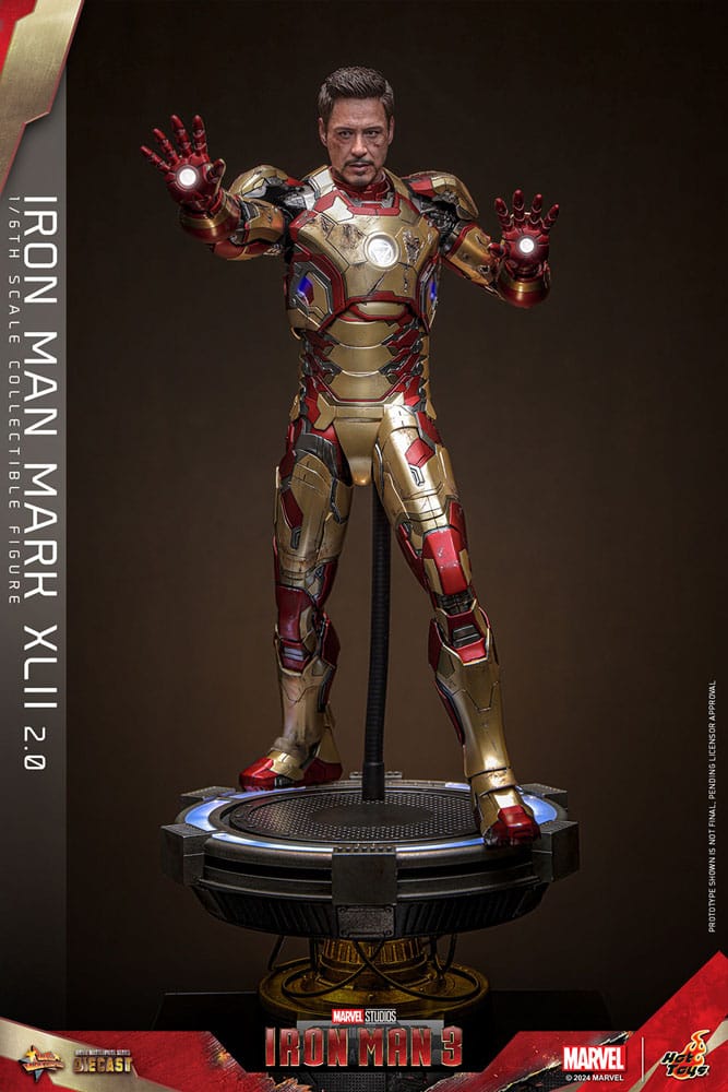 Hot Toys Iron Man 3 Iron Man Mark XLII (2.0) Diecast 1/6 Actionfigur