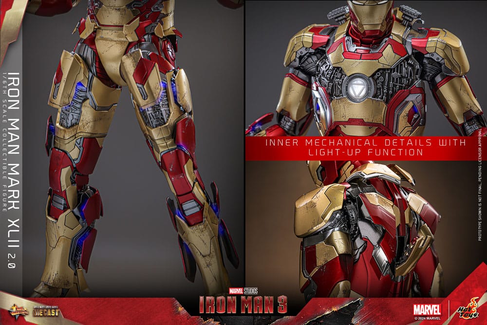 Hot Toys Iron Man 3 Iron Man Mark XLII (2.0) Diecast 1/6 Actionfigur