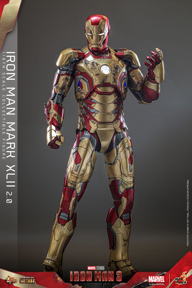 Hot Toys Iron Man 3 Iron Man Mark XLII (2.0) Diecast 1/6 Actionfigur