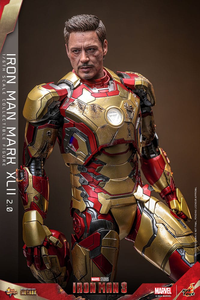 Hot Toys Iron Man 3 Iron Man Mark XLII (2.0) Diecast 1/6 Actionfigur