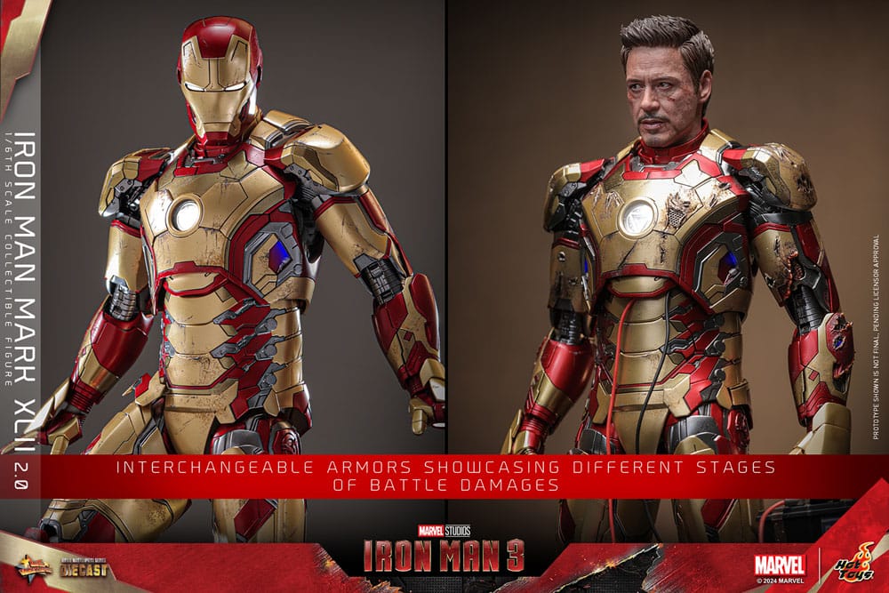 Hot Toys Iron Man 3 Iron Man Mark XLII (2.0) Diecast 1/6 Actionfigur