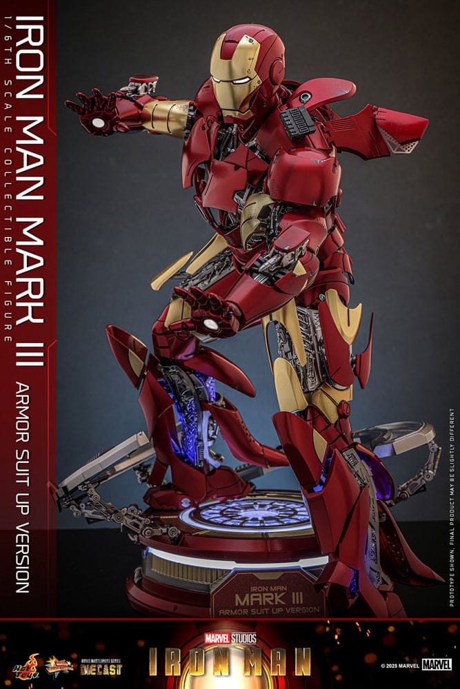 Hot Toys Iron Man Mark III (Armor Suit Up Version) Diecast 1/6 Actionfigur
