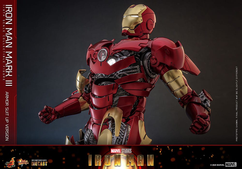 Hot Toys Iron Man Mark III (Armor Suit Up Version) Diecast 1/6 Actionfigur