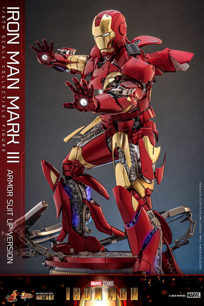 Hot Toys Iron Man Mark III (Armor Suit Up Version) Diecast 1/6 Actionfigur