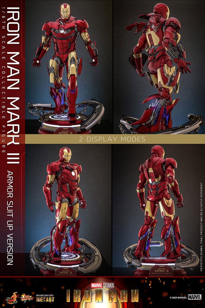 Hot Toys Iron Man Mark III (Armor Suit Up Version) Diecast 1/6 Actionfigur