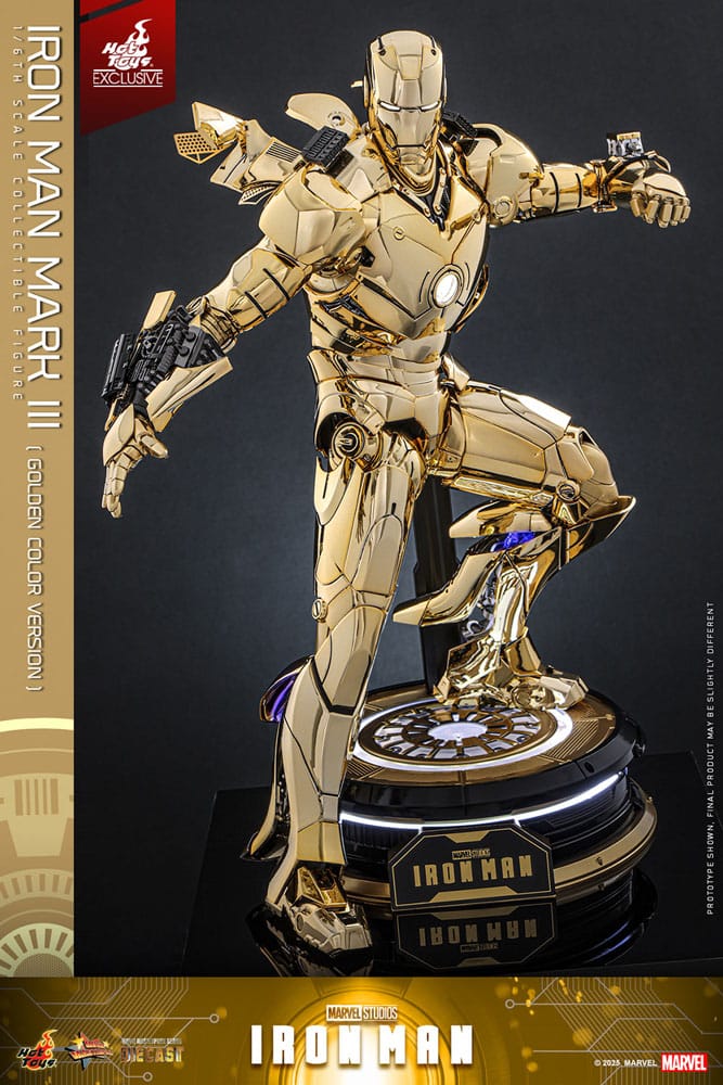 Hot Toys Iron Man Mark III (Gold Color Version) Exclusive Diecast 1/6 Actionfigur