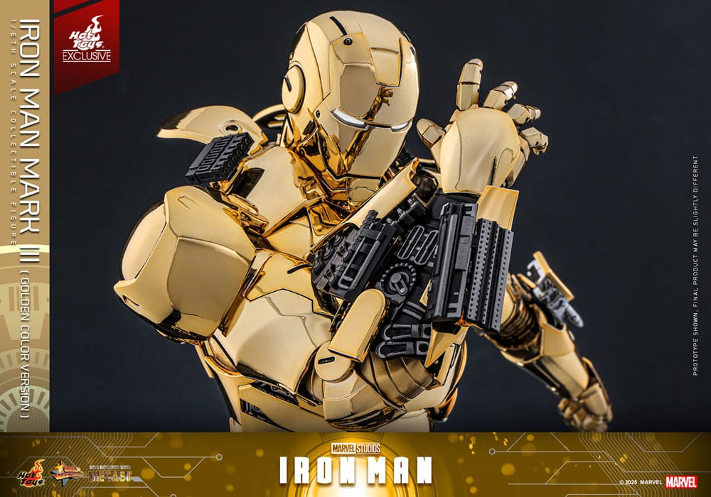 Hot Toys Iron Man Mark III (Gold Color Version) Exclusive Diecast 1/6 Actionfigur