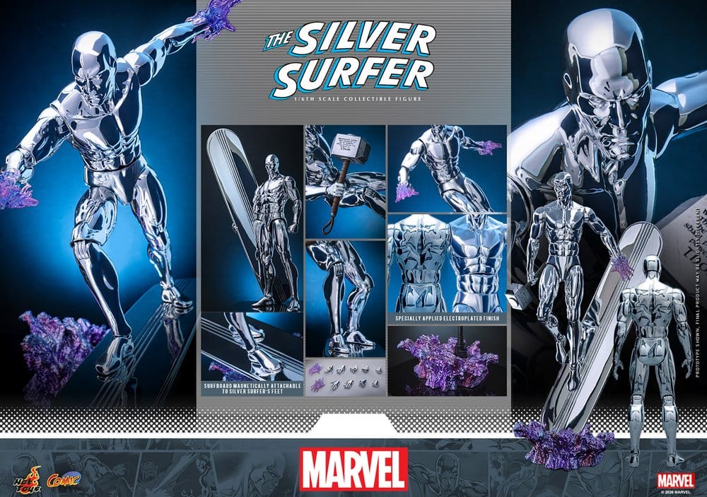 Hot Toys Marvel Actionfigur 1/6 Silver Surfer 32 cm