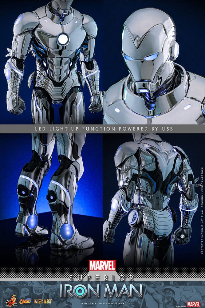 Hot Toys Marvel Comic Superior Iron Man Diecast Masterpiece 1/6 Actionfigur