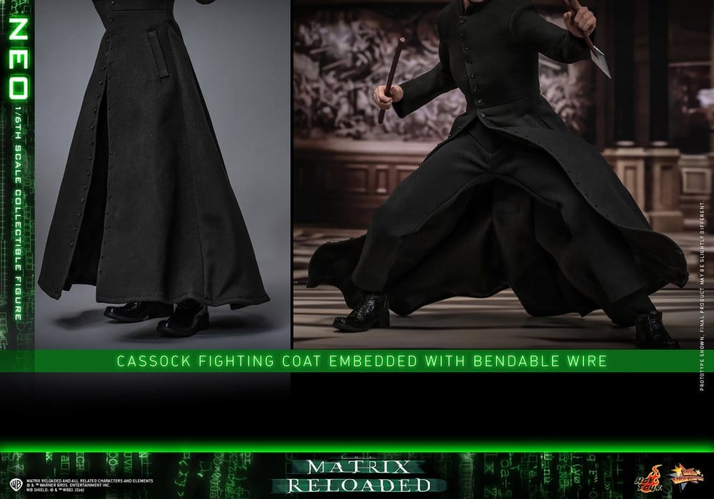 Hot Toys Matrix Movie Masterpiece Action Figur 1/6 Neo 31 cm