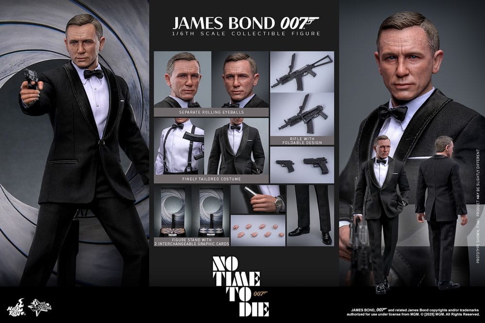 Hot Toys No Time To Die James Bond Movie Masterpiece 1/6 Actionfigur