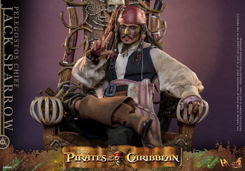 Hot Toys Pirates of the Caribbean – Fluch der Karibik 2 Pelegostos Chief Jack Sparrow DX 1/6 Actionfigur