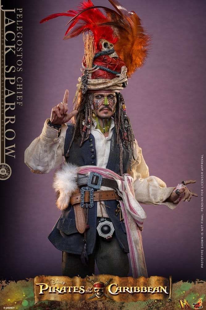 Hot Toys Pirates of the Caribbean – Fluch der Karibik 2 Pelegostos Chief Jack Sparrow DX 1/6 Actionfigur