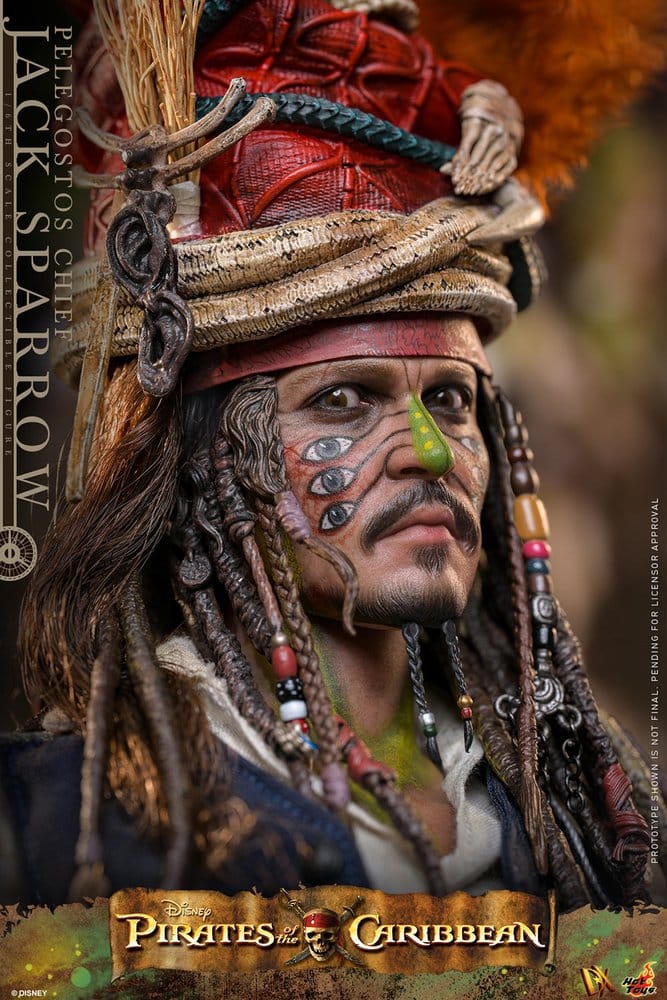 Hot Toys Pirates of the Caribbean – Fluch der Karibik 2 Pelegostos Chief Jack Sparrow DX 1/6 Actionfigur