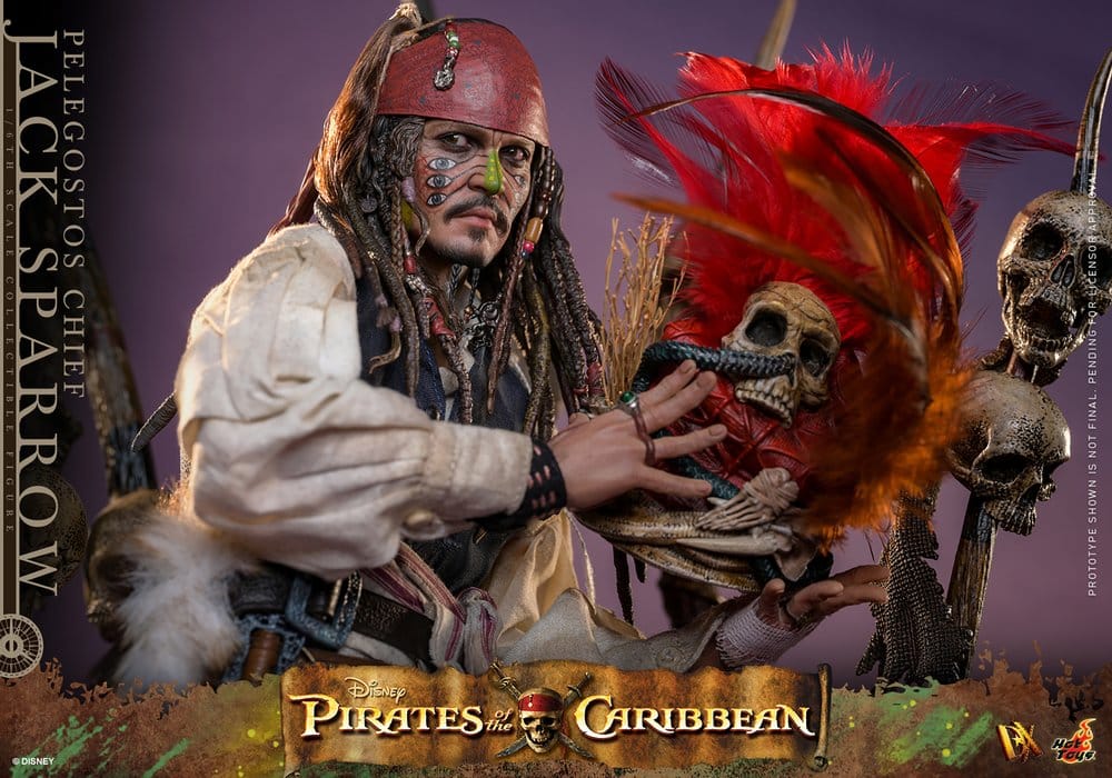 Hot Toys Pirates of the Caribbean – Fluch der Karibik 2 Pelegostos Chief Jack Sparrow DX 1/6 Actionfigur