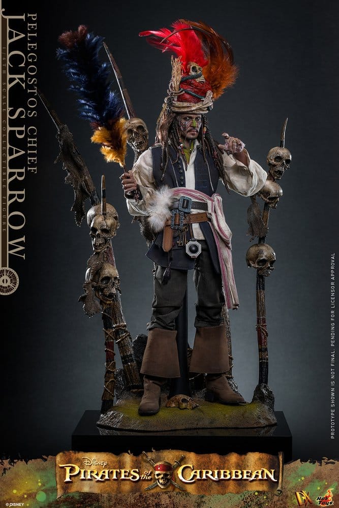 Hot Toys Pirates of the Caribbean – Fluch der Karibik 2 Pelegostos Chief Jack Sparrow DX 1/6 Actionfigur