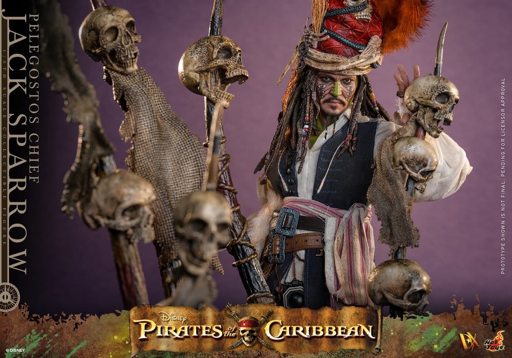 Hot Toys Pirates of the Caribbean – Fluch der Karibik 2 Pelegostos Chief Jack Sparrow DX 1/6 Actionfigur