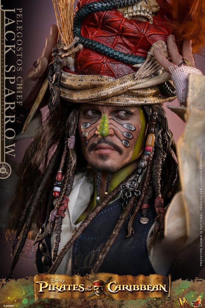 Hot Toys Pirates of the Caribbean – Fluch der Karibik 2 Pelegostos Chief Jack Sparrow DX 1/6 Actionfigur