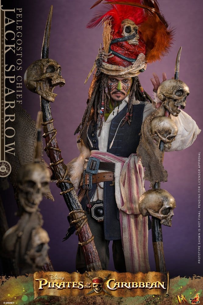 Hot Toys Pirates of the Caribbean – Fluch der Karibik 2 Pelegostos Chief Jack Sparrow DX 1/6 Actionfigur