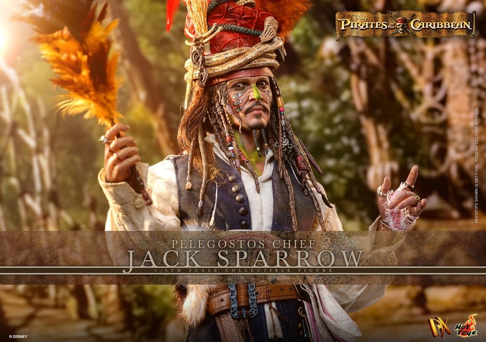 Hot Toys Pirates of the Caribbean – Fluch der Karibik 2 Pelegostos Chief Jack Sparrow DX 1/6 Actionfigur