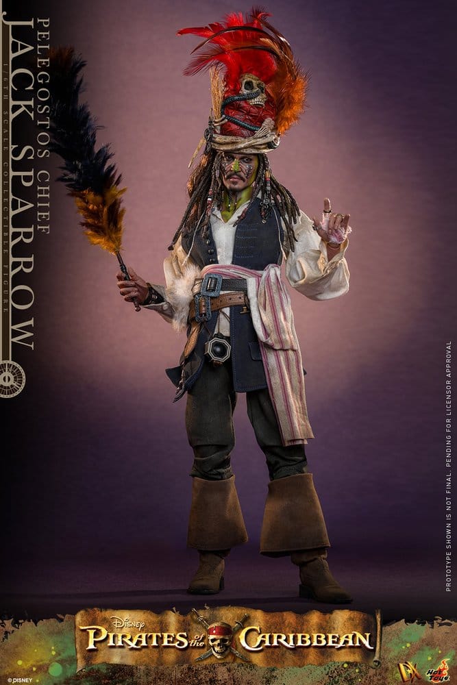 Hot Toys Pirates of the Caribbean – Fluch der Karibik 2 Pelegostos Chief Jack Sparrow DX 1/6 Actionfigur