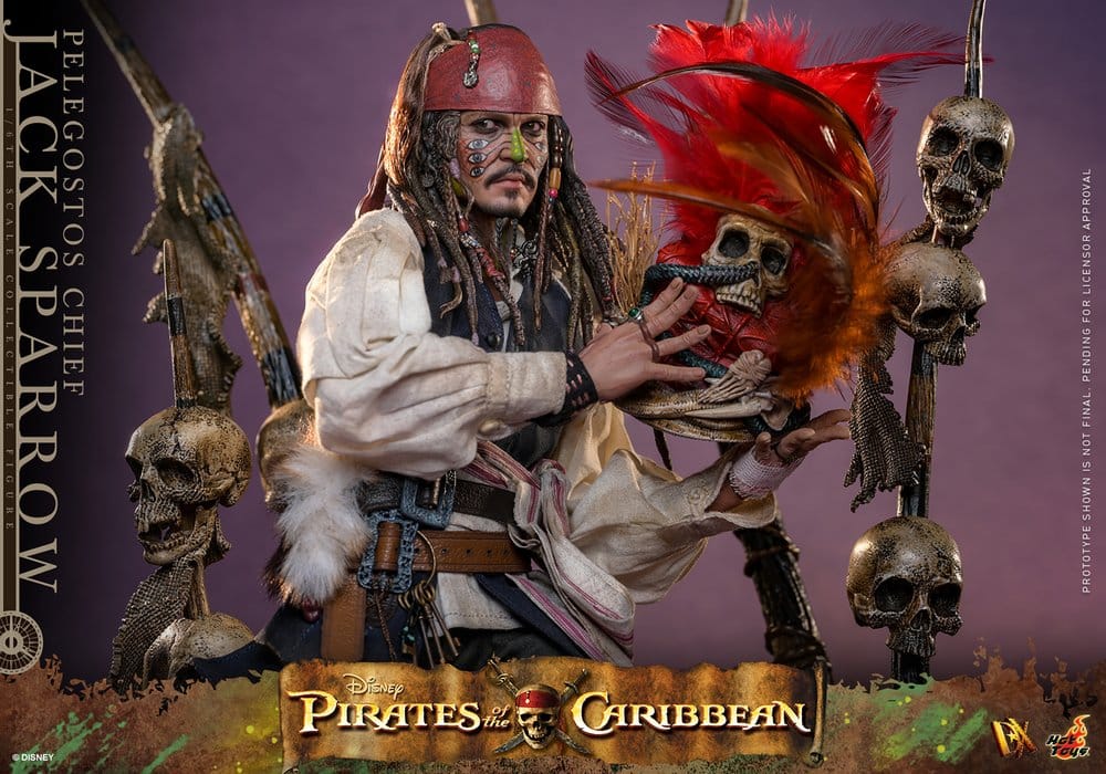 Hot Toys Pirates of the Caribbean – Fluch der Karibik 2 Pelegostos Chief Jack Sparrow DX 1/6 Actionfigur