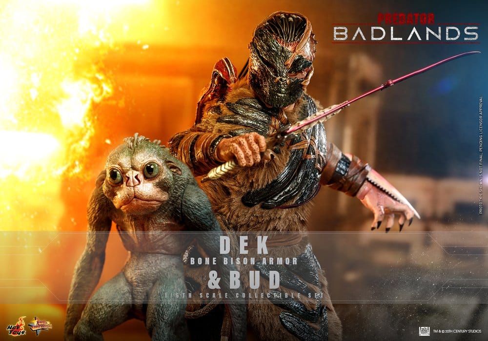 Hot Toys Predator: Badlands Movie Masterpiece Actionfiguren 2er-Pack 1/6 Dek (Bone Bison Armor) and Bud 31 cm