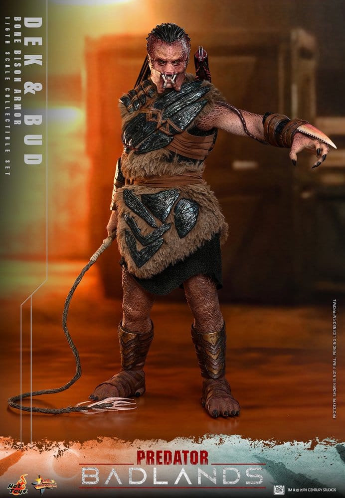 Hot Toys Predator: Badlands Movie Masterpiece Actionfiguren 2er-Pack 1/6 Dek (Bone Bison Armor) and Bud 31 cm