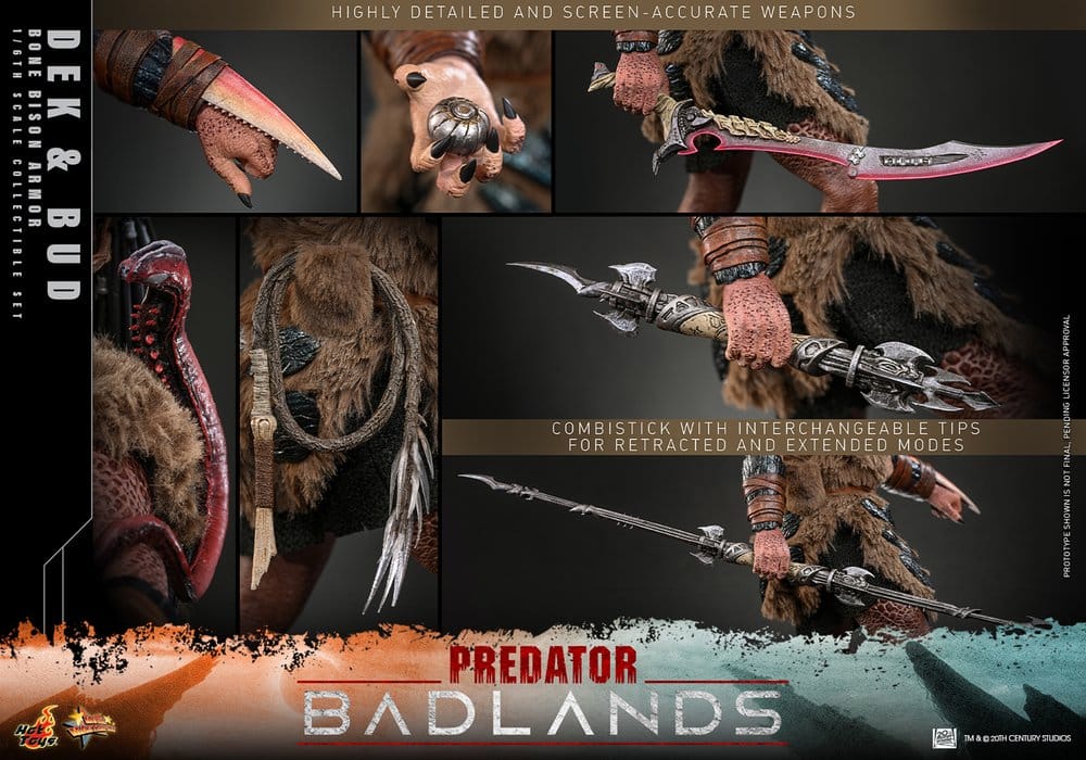 Hot Toys Predator: Badlands Movie Masterpiece Actionfiguren 2er-Pack 1/6 Dek (Bone Bison Armor) and Bud 31 cm