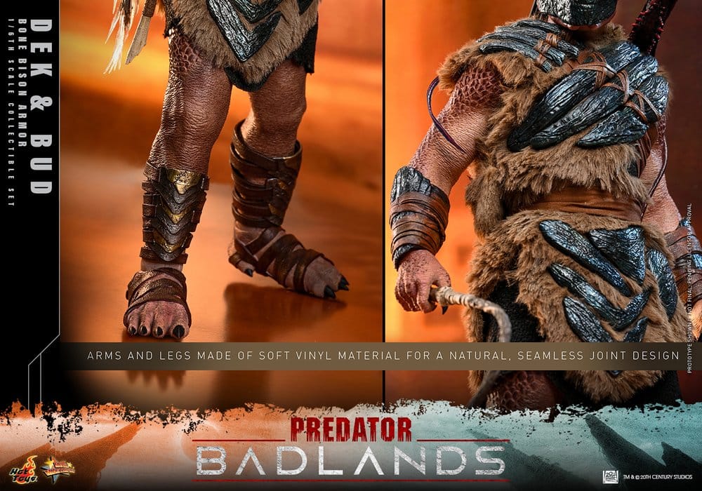 Hot Toys Predator: Badlands Movie Masterpiece Actionfiguren 2er-Pack 1/6 Dek (Bone Bison Armor) and Bud 31 cm
