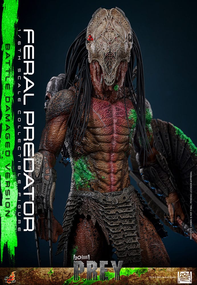 Hot Toys Prey Actionfigur 1/6 Feral Predator (Battle Damaged Version) 37 cm