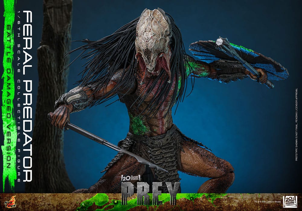 Hot Toys Prey Actionfigur 1/6 Feral Predator (Battle Damaged Version) 37 cm